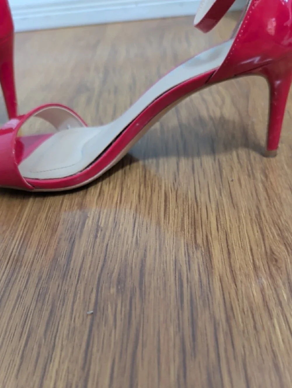 Kelly & Katie Hot Pink Patent Ankle-Strap Heels